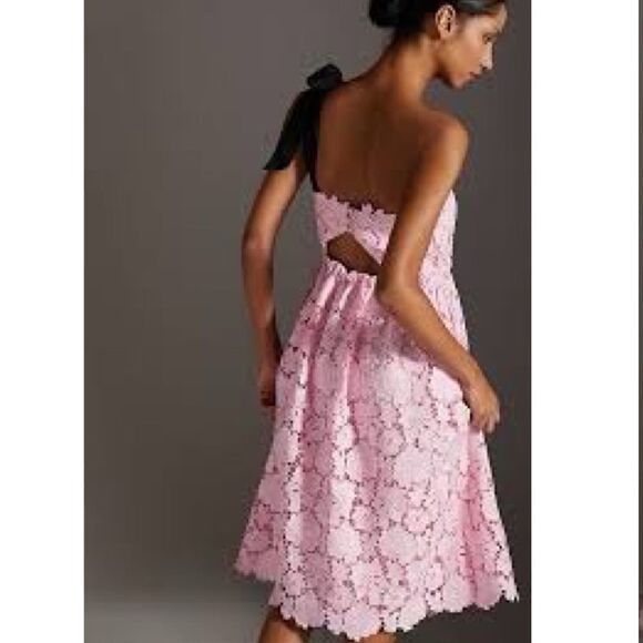 New Maeve One-Shoulder Lace Mini Dress - Picture 2 of 7